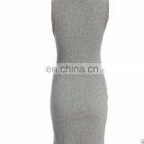 MIKA72351 Elegant Gray Sleeveless Knitted Casual Dress Women Evening Party Bodycon Dress GirlsLadies Spring Short Pencil Vestido thumbnail-4