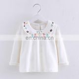 Wholesale Best Selling Girl White Long Sleeve T-shirt Children Clothing Cotton Kid Clothes For Children