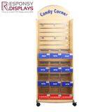 Metal and Wood Candy Food and Snack Chocolate Bars Gum Display Shelf for Supermarket thumbnail-2
