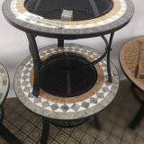 Outdoor Metal Brazier Square Table Firepit Garden Patio Heater/BBQ/Ice Pit With Waterproof Cover (Fire Pit & Grill) thumbnail-3