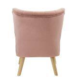 Velvet Upholstered Armless Accent Chair ,Single Leisure Chair for Living Room thumbnail-3