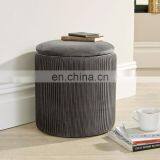 Reatai Home Furniture Square Pink Velvet Seat Cover Storage Leisure European Pink Stool Bench thumbnail-5