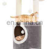 Floor to Ceiling Cat Tree Popular Plush Wooden Cat Scratcher Tree Cheap Cat Tree thumbnail-2