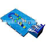 Commercial Giant Mobile Inflatable U Shape Obstacle Course Water Play Equipment Park Slide With Swimming Pool thumbnail-4