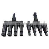 1 Male to 4 Female(M/4F) and 1 Female to 4 Male(F/4M) 1 Pair Solar Energy Panel MC-4 T Branch Connectors Cable Coupler Combiner thumbnail-5