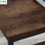 Wood Computer Desk With Bookshelf Industrial Vintage Work Table thumbnail-5