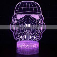 7 Colors Touched Changed Acrylic Panel 3d Led Night Light for Decoration thumbnail-4