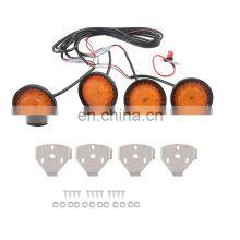 Offroad Grille Light for Jeep Wrangler JK 16-17 Yellow Shell Yellow Light ABS Grille Foglight Car Body Parts Light