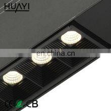 Modern Hotel Decor Aluminum Black 24w Smd Led Linear Pendant Light Led Grille Light thumbnail-3