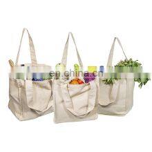 Custom Logo Printed Eco Friendly Canvas Tote Bag Cotton Shopping Bag for Markets Ecobag for Vegetable Reusable Mesh Bag