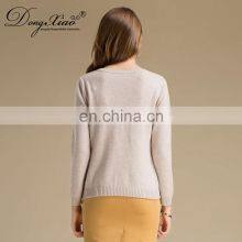 Lady's Thick Winter Crew Neck 7GG Cashmere Sweater Comfortable Women's Clothing thumbnail-5