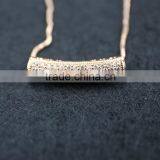 Simple Design New Model Hollow Rose Gold Plated Pipe Pendant Necklace Fashion Jewelry With Box Chain for Wholesale thumbnail-4