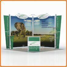 Detachable 3x3 Custom Exhibition Stands Tension Fabric Backdrop Aluminum Tube Trade Show Stand thumbnail-2