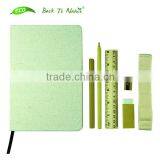 Eco Fabric Covered Recycled Notebook in Bulk With Pen Attached thumbnail-1