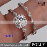 New Arriving 14KT Solid Gold Ring Set Women Fashion Ring AAAAA CZ thumbnail-2