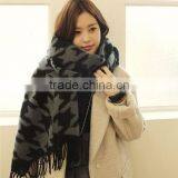 Wholesale Fashion Swallow Gird Pattern Women Warm Wool Winter Shawl thumbnail-1