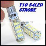 T10 W5W 194 54 3014smd Security Led Car Strobe Light