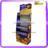 hot sale multifunctional cardboard display stand with acrylic lip for nut chocolate