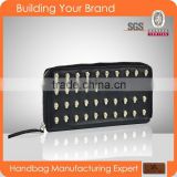 1597 skull studs leather wallets for women