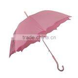 2016 Beautiful Red Apollo Straight Umbrella With Curved Handle