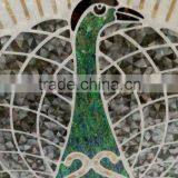 Customized Peacock Design Art Shell Mosaic Picture Wall Paper for Background Wall thumbnail-2