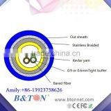 Anti-rodent Indoor Steel Braiding/Braided Armoured 4Core Fiber Optic Cable thumbnail-1