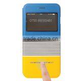 Striped Pattern Design Mobile Phone Case Assorted Colours Standing Leather Case For IPhone 6 thumbnail-3