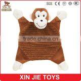 Custom Soft Baby Calm Wipes Good Quality Plush Material Baby Absorbent Towel Nice Design Baby Salive Towel With Monkey Head