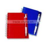 2011 Hot Style Plastic Cover Spiral Notebook With Pen