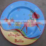 Ceramic Flat Plate White Porcelain Dinner Plate for Christmas thumbnail-5