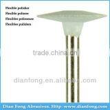 C207C 3/32" HP Shank Wheel Shaped White Silicone Rubber Polishers Ceramic Polish