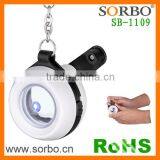 Cheap Hand Crank Plastic Flashlight Keychain thumbnail-6