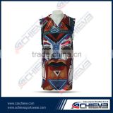 Coolmax polyester sublimated running singlet
