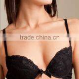 New Style Sexy Yong Lady Black Padded Pretty Lace Bra thumbnail-1