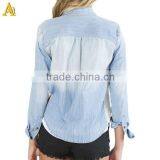 Denim Shirts Wholesale Denim Blouse thumbnail-2