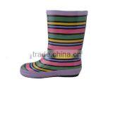 Splendid Striped Rubber Rain Shoe Boots thumbnail-1