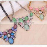 Retro Short Chain Necklace Pendant Gem Diamond Jewelry Wholesale thumbnail-3