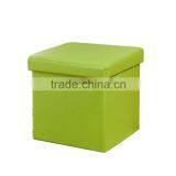 Cube Faux Leather Folding Storage Ottoman, Foot Rest Stool Footrest thumbnail-5