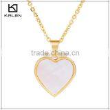 24kt Gold Plated Dubai Fashion Wholesale Heart Jewelry Stainless Steel Set thumbnail-2