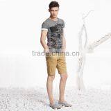 High Waist Casual Tight Slimming Cotton Mens Chino Shorts thumbnail-1