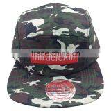 Custom Embroidered Patch Flat Brim Army Running Cap With Two Metal Eyelets thumbnail-1