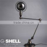 Industrial Vintage Loft Bronze Foldable Table Lamp LED Light E27 thumbnail-5