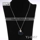 for lady wax cotton cord diamond necklace statement
