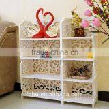 High Quality Home Furniture Cheap Plastic Carved Display Rack Wall Corner Interlock Shelf thumbnail-5