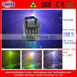 10pcs*3W RGBYW Laser RG 8 Gobos DMX Butterfly Magic Led+laser Light--Derbylaser
