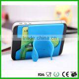 Smart Phone Wallet Sticky Silicone Mobile Card Holder With Slap Stand thumbnail-1