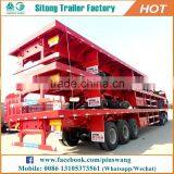 High Quality Customized Container Semi-trailer 20ft 40ft Dual Axle Flatbed Trailer thumbnail-6