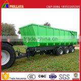 Full Type Drawbar Farm Agricultural Grain Tipper Rear Dump Trailer With Hydraulic Open Door thumbnail-2