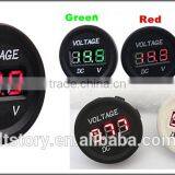 Round Panel Digital Only Voltmeter for Car Marine Moto thumbnail-2