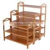 Expandable Wooden Shoe Racks 3 Tire Space Saving Storage Racks Cabinet thumbnail-4